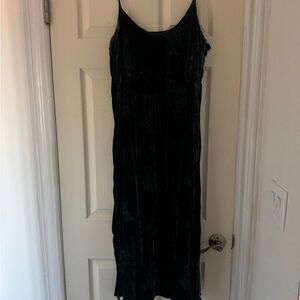 Elegant teal  Velvet Dress